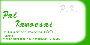 pal kamocsai business card